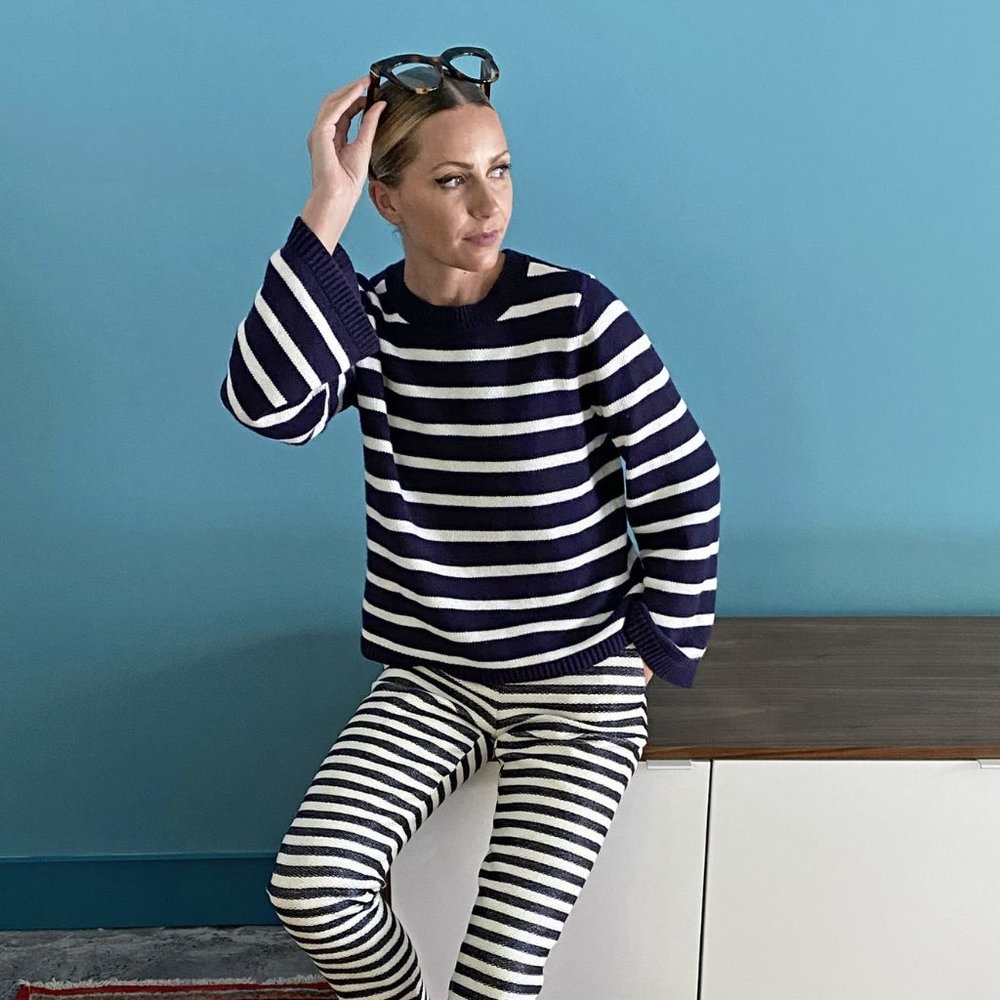 Halogen Oversize Striped Nautical Sweater